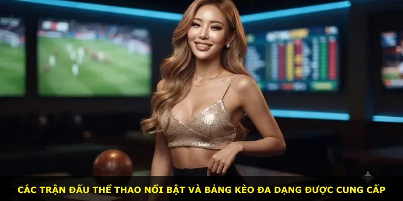 Các trận đấu thể thao nổi bật và bảng kèo đa dạng được cung cấp